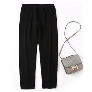 Women’s Black Cashmere Blend High Rise Pants